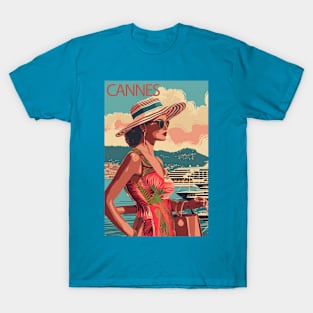 Cannes, France, Vintage Travel Poster T-Shirt